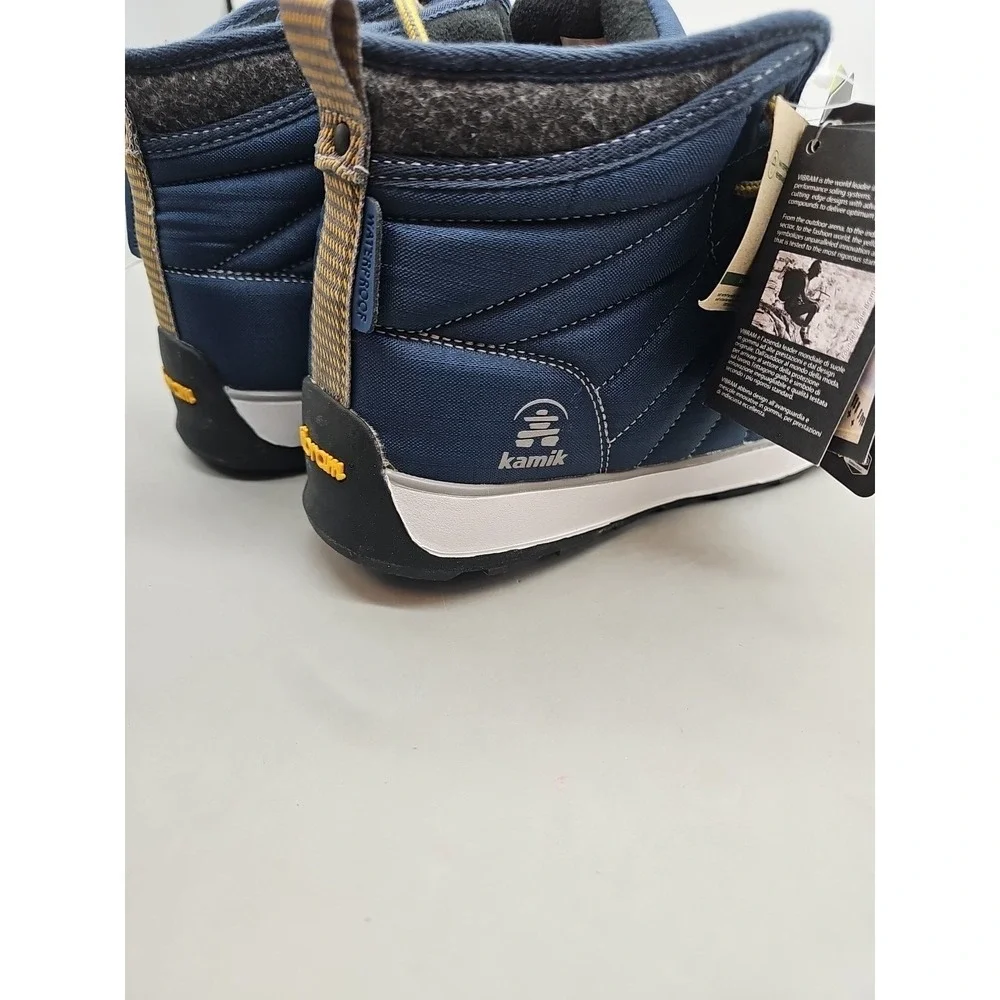 NEW Kamik Spencern Mens 8 Winter Boots -30C Blue Waterproof Insulated Vibram